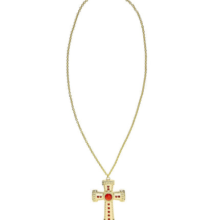 Collana Croce con pietra preziosa