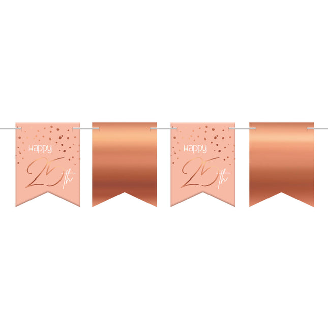 Ghirlande 25 Anni Oro Rosa 6m