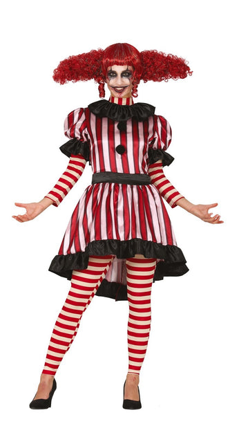 Costume di Halloween da clown dell'orrore per donna