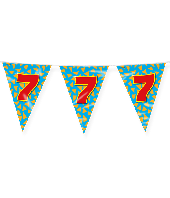 Bandiera 7 anni colorata 10m