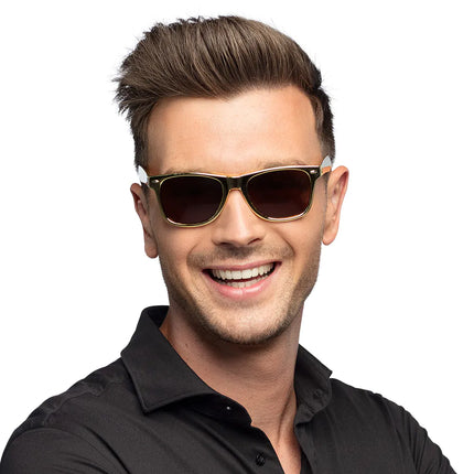 Occhiali Wayfarer dorati