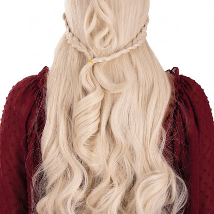Parrucca Queen Dainerys lunga con trecce bionde