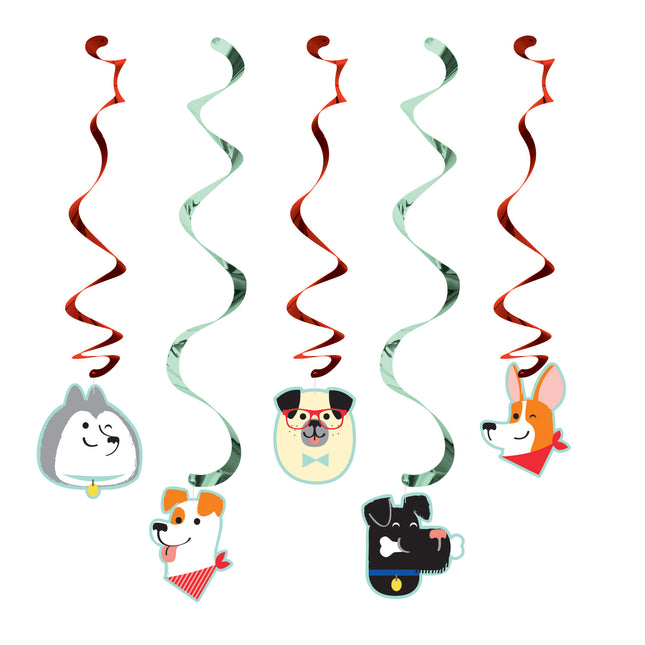Decorazione da appendere Cani 5 pezzi