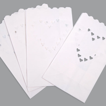 Sacchetti per candele Cuori 26cm 10pz
