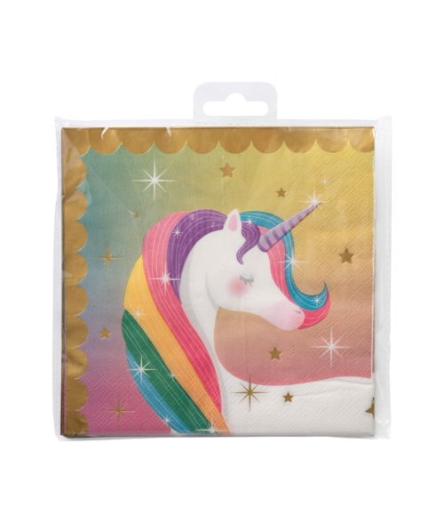 Tovaglioli Unicorno 16cm 16pz