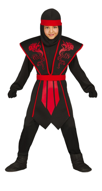 Tuta Ninja Bambino Ombra Rossa