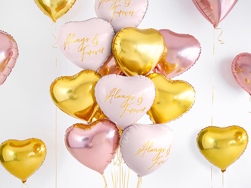 Palloncino ad elio Cuore Oro Vuoto 45cm