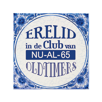 Piastrella blu Delft 65 anni 14,5 cm