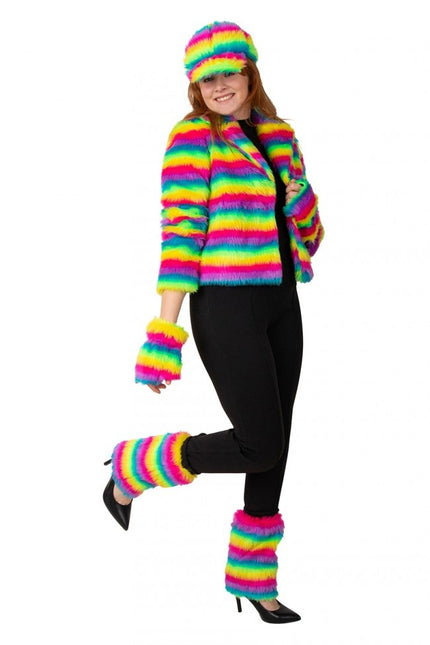 Pelliccia Rainbow Stripe
