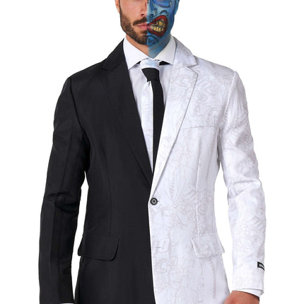 Tuta Two Face bianca e nera da uomo <tc>Suitmeister</tc>
