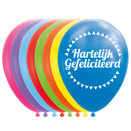 Palloncini colorati Happy Birthday 30,5 cm 8 pezzi