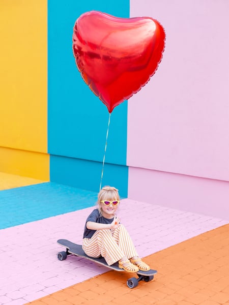 Palloncino ad elio Cuore Rosso Vuoto 73cm