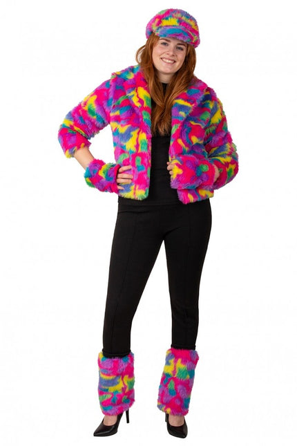 Cappotto di pelliccia Camouflage Rainbow