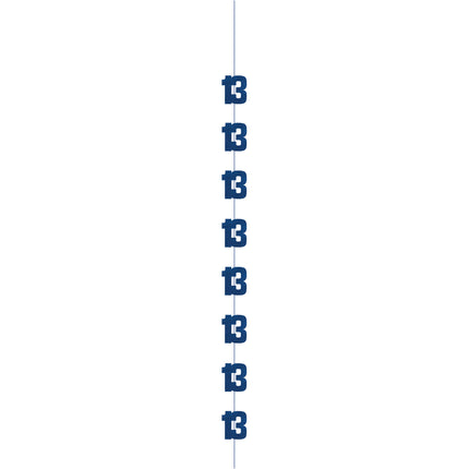 13 Anni Decorazione da appendere Blu 1,52m
