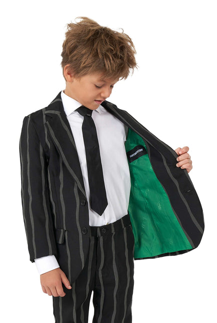 Abito gessato nero ragazzo <tc>Suitmeister</tc>
