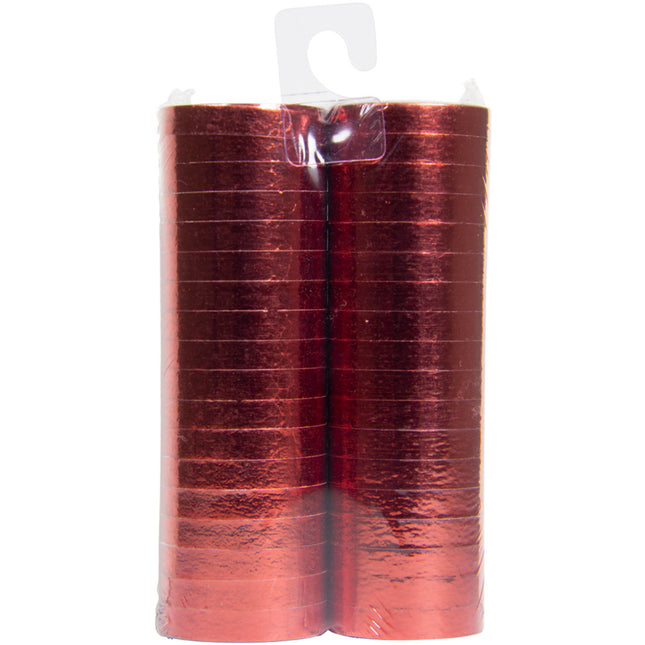 Serpentine rosse metallizzate 4m 18 anelli 2pz