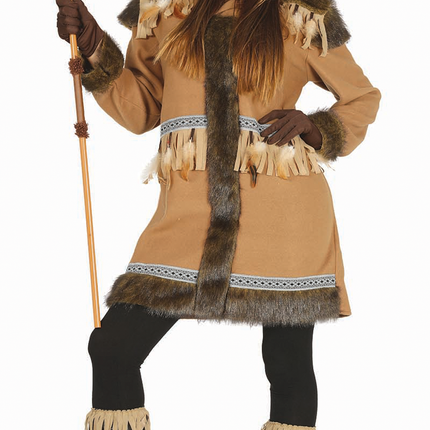 Costume da eschimese donna marrone