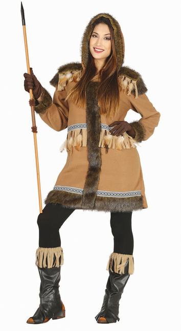 Costume da eschimese donna marrone
