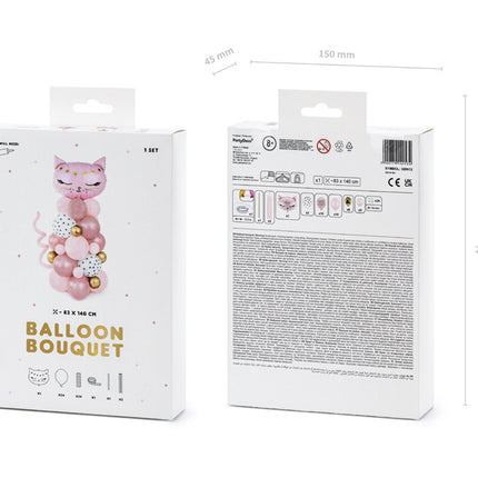 Pilastro a palloncino Cat Pink 1,4m