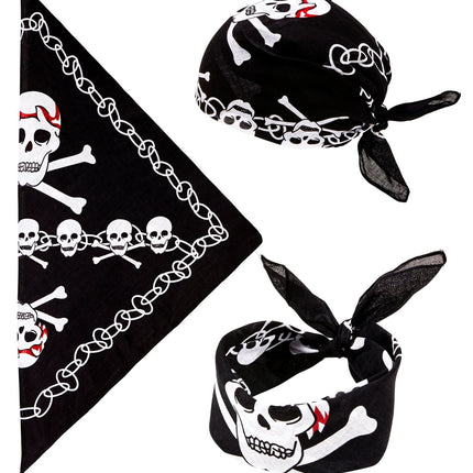 Bandana pirata bianca e nera
