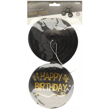 Decorazione appesa di buon compleanno 3 pezzi