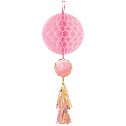 Decorazione da appendere Baby Girl Honeycomb 75cm