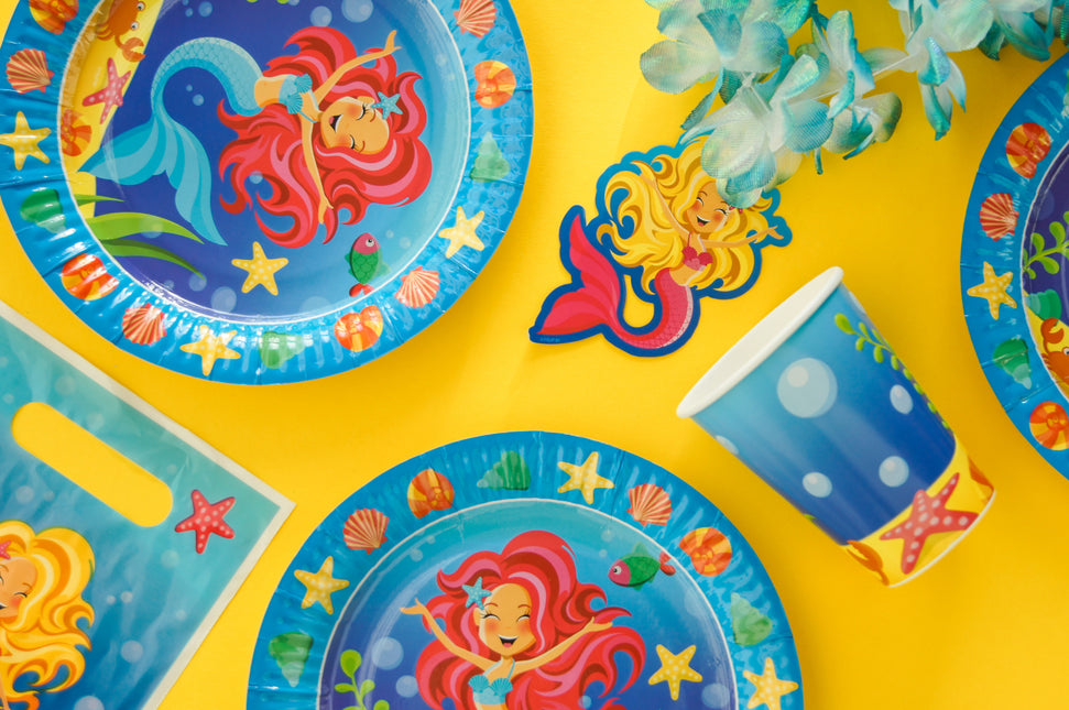 Sacchetti per feste a sirena 8 pezzi