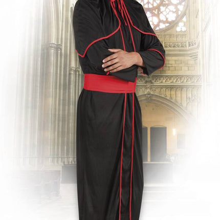 Costume da cardinale nero M/L