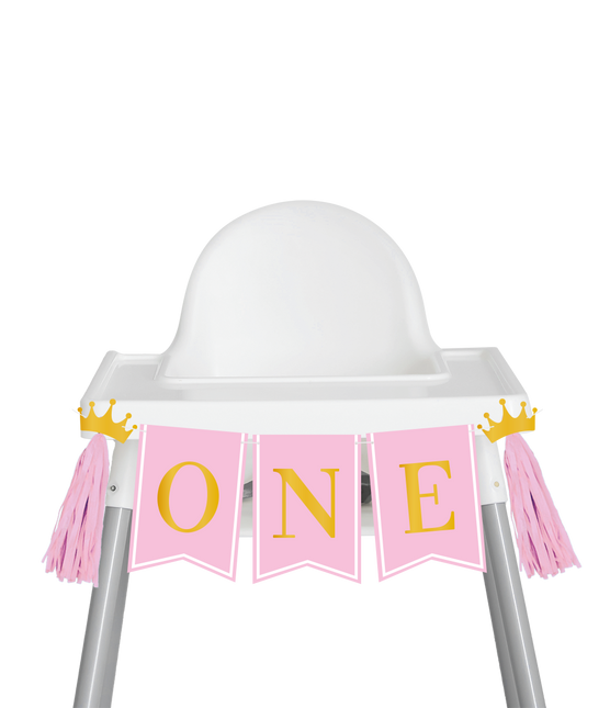 Pacchetto decorazione 1 anno Seggiolone Rosa