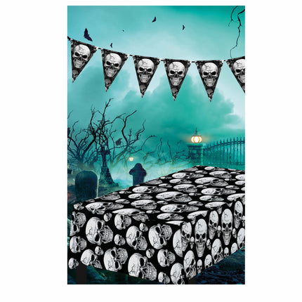 Tovaglia Halloween Teschi 2,74m