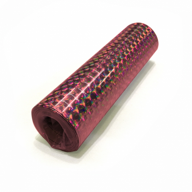 Serpetina olografica rosa chiaro 4m 18 anelli