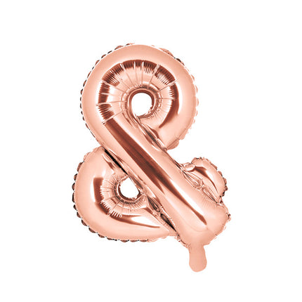 Palloncino in foil Lettera e Oro Rosa Vuoto 35 cm