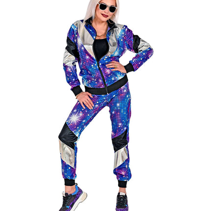 Tuta da ginnastica Neon 80S colorata in modo difettoso