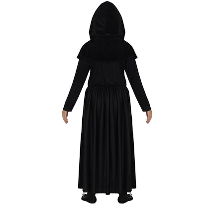 Costume da fantasma di Halloween da ragazza nero