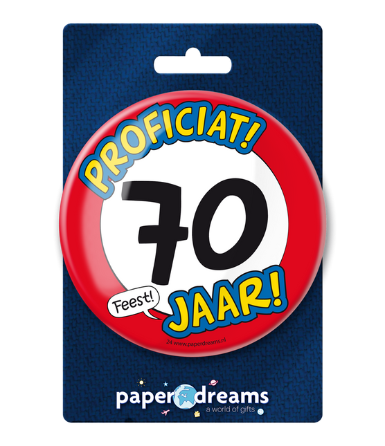 Pulsante 70 anni Cartello stradale 10,2 cm