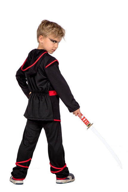 Costume da Ninja Rosso Nero Ragazzo