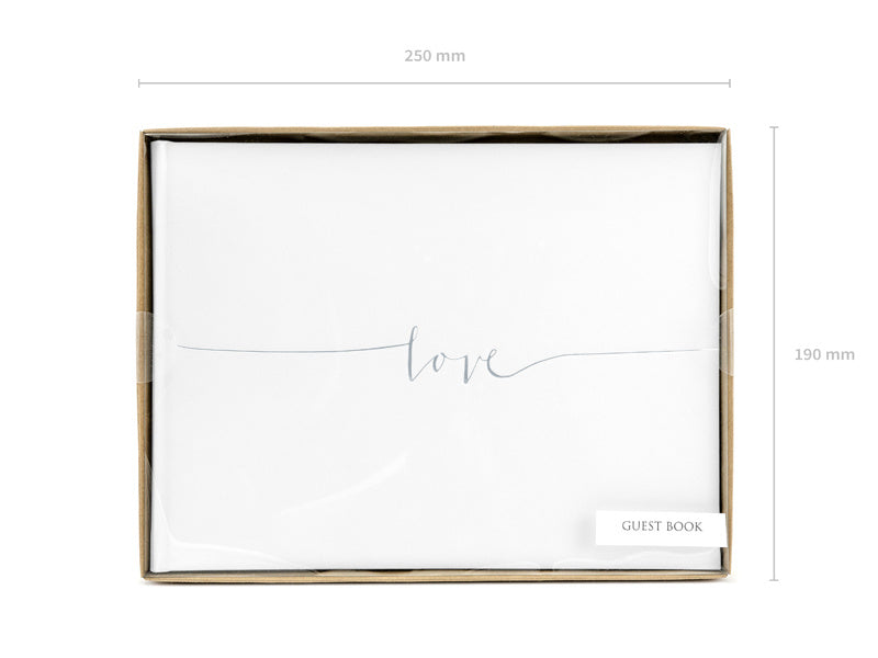Libro degli ospiti Love White 24 cm