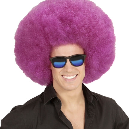 Parrucca viola afro extra large