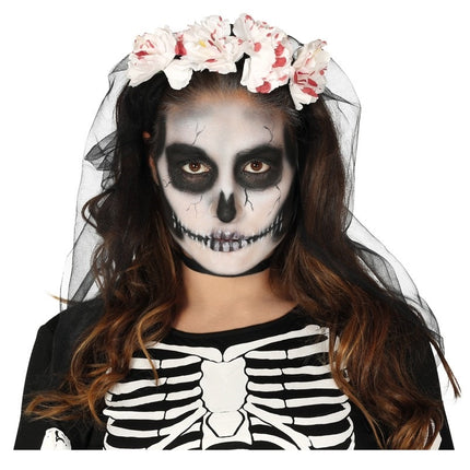 Velo per capelli a forma di fiore di Halloween