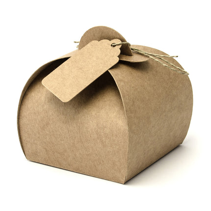 Scatole regalo con etichetta 6cm 10pz