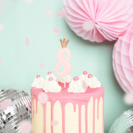 Candela 8 anni rosa chiaro 9,5 cm