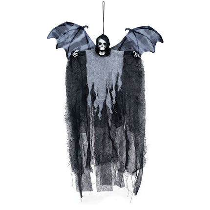 Decorazione di Halloween appesa Scheletro con ali 60 cm