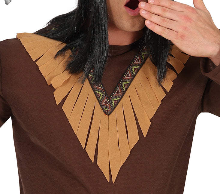 Costume indiano marrone da uomo 2 pezzi