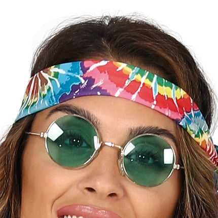 Costume Hippie 60S colorato da donna con gilet marrone