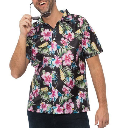 Camicia hawaiana nera