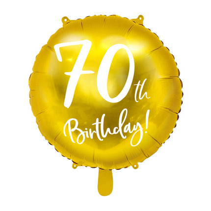 Palloncino ad elio 70Th Birthday Oro Vuoto 45cm