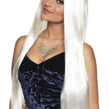 Parrucca capelli lunghi stile bianco