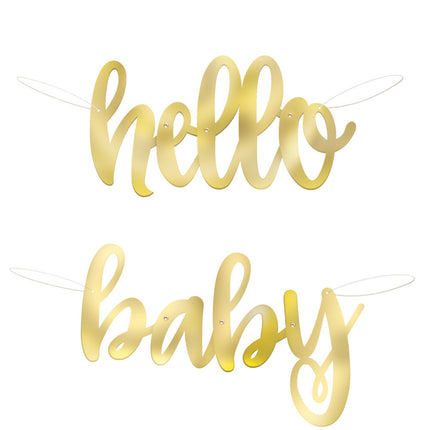 Ghirlanda nascita Hello Baby Oro 1,06 m