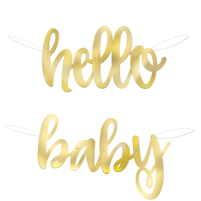 Ghirlanda nascita Hello Baby Oro 1,06 m
