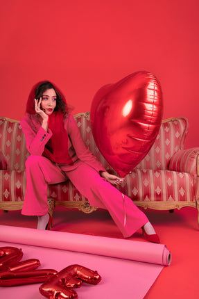 Palloncino ad elio Cuore Rosso Vuoto 45 cm